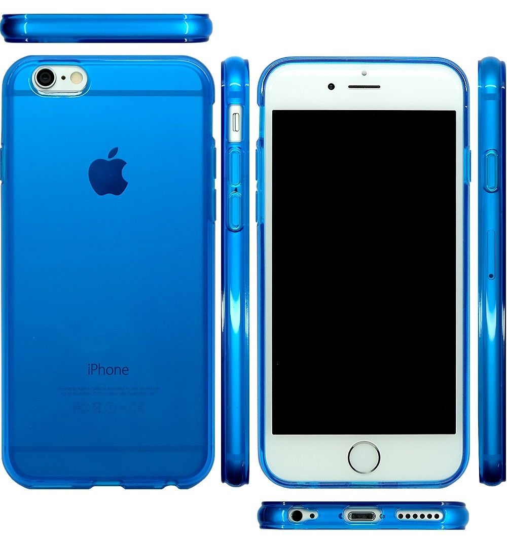 Gallery+ iPhoneX ケース iPhone8 iPhone7 plus アイフォン8 アイフォン7 プラス TPU ハードシリコンiphoneケース カバー clear クリア 透明 ブルー 青 スケルトン