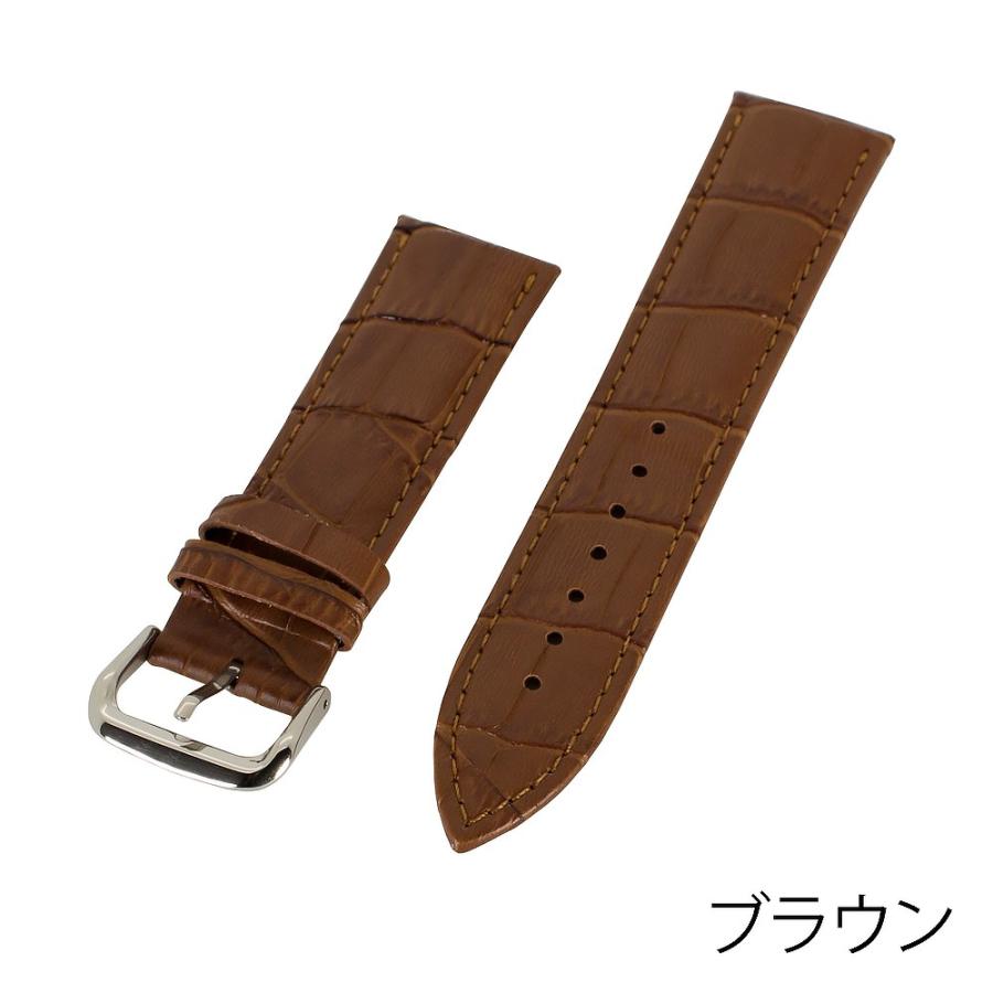 腕時計ベルト 時計バンド 革 メンズ レザークラフト 本革 レザー 22mm 20mm 18mm 16mm 替えベルト 交換用 クロコ 型押し 10171001 Galleries 通販 Yahoo ショッピング