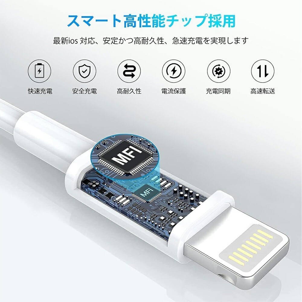 iPhone充電ケーブル 高速 急速 usb-c