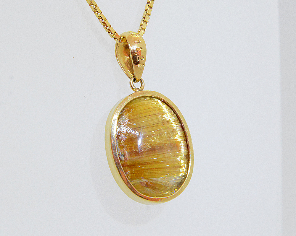 ゴールドルチル入り水晶丸玉19.5ミリ クォーツ CR53 : ギャラリー