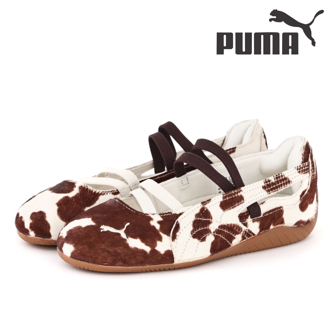 【美品】プーマ PUMAスピードキャット カウ スニーカー 23.5 ハラコ PUMA（プーマ） レディース スニーカー スピードキャット バレエ カウ