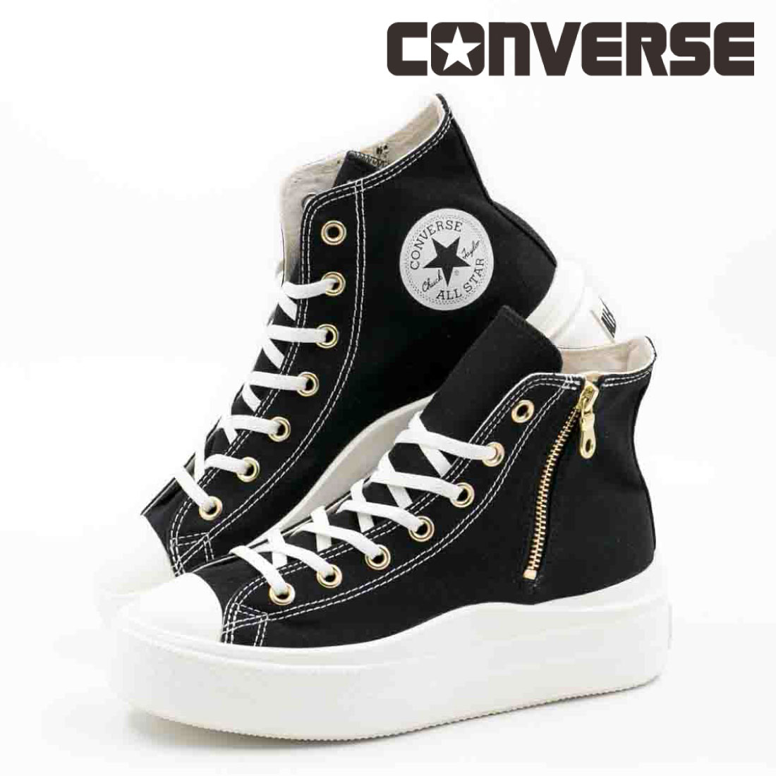 コンバース CONVERSE レディース スニーカー オールスター ライト PLTS 2 Z HI ハイカット 厚底 軽量 軽い 履きやすい ジッパー ファスナー シンプル | ALL STAR LIGHT | 02