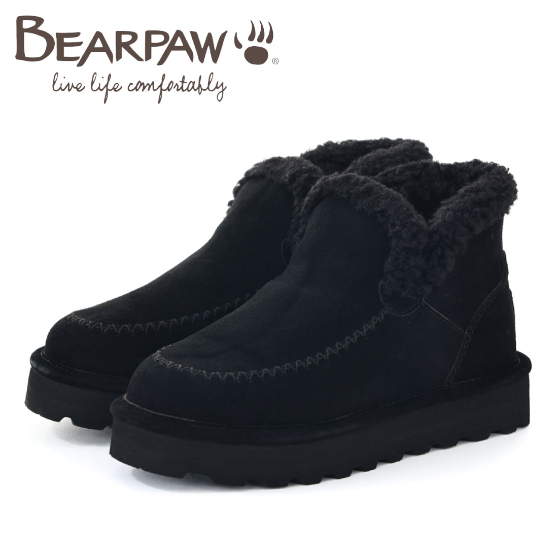 ベアパウ Bearpaw レディース ブーツ ムートンブーツ メイヴプラットフォーム MAEVE PLATFORM LO 3120W 正規品 撥水加工 防汚加工 本革 防寒 あたたかい もこも | BEARPAW | 01