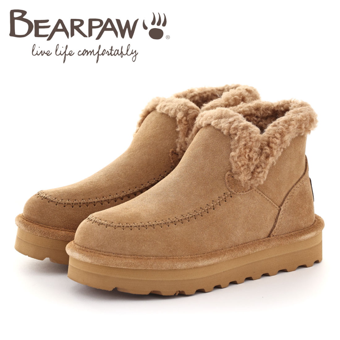 ベアパウ Bearpaw レディース ブーツ ムートンブーツ メイヴプラットフォーム MAEVE PLATFORM LO 3120W 正規品 撥水加工 防汚加工 本革 防寒 あたたかい もこも | BEARPAW | 02
