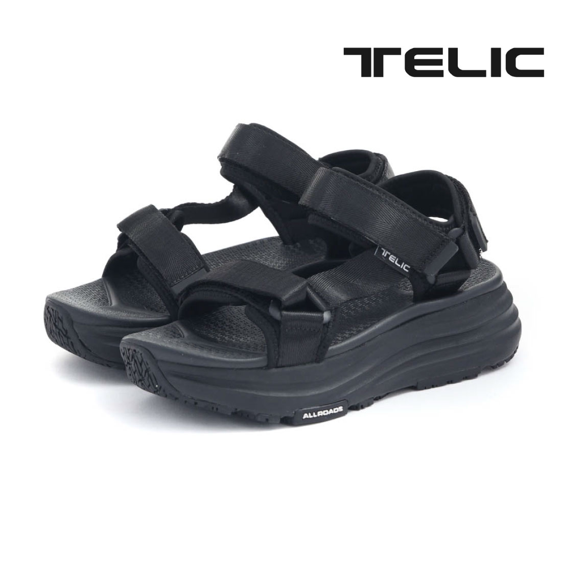 TELIC ALLROADS-S4 リカバリーサンダル テリック ブラック リカバリーサンダル｜ALLROADS -S4 - Black｜TELIC（テリック