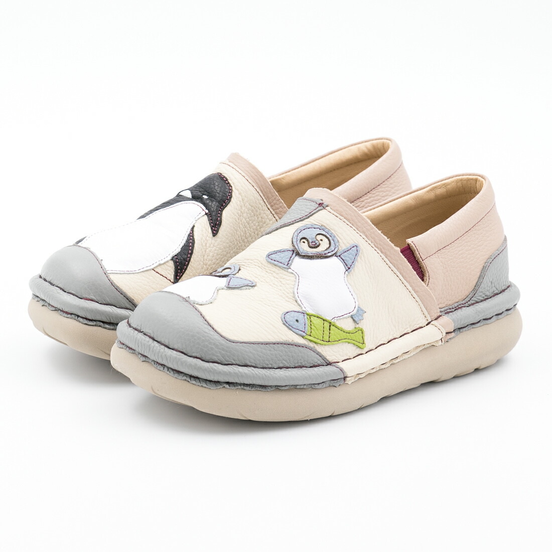 Estacion エスタシオン 新作 本革 ペンギン レディース 軽量