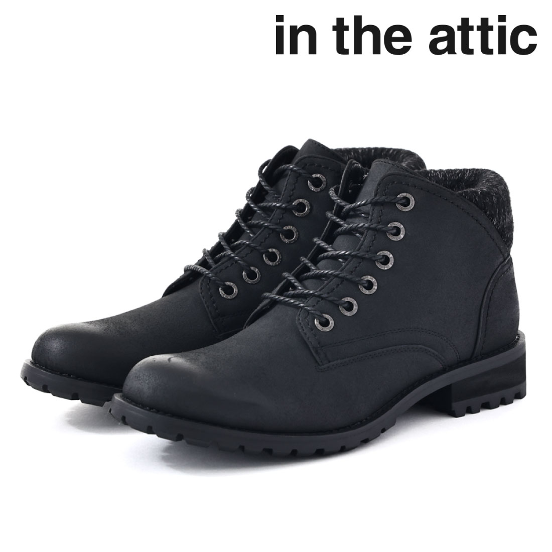 インジアティック in the attic メンズ ブーツ ムラスエード チャッカ