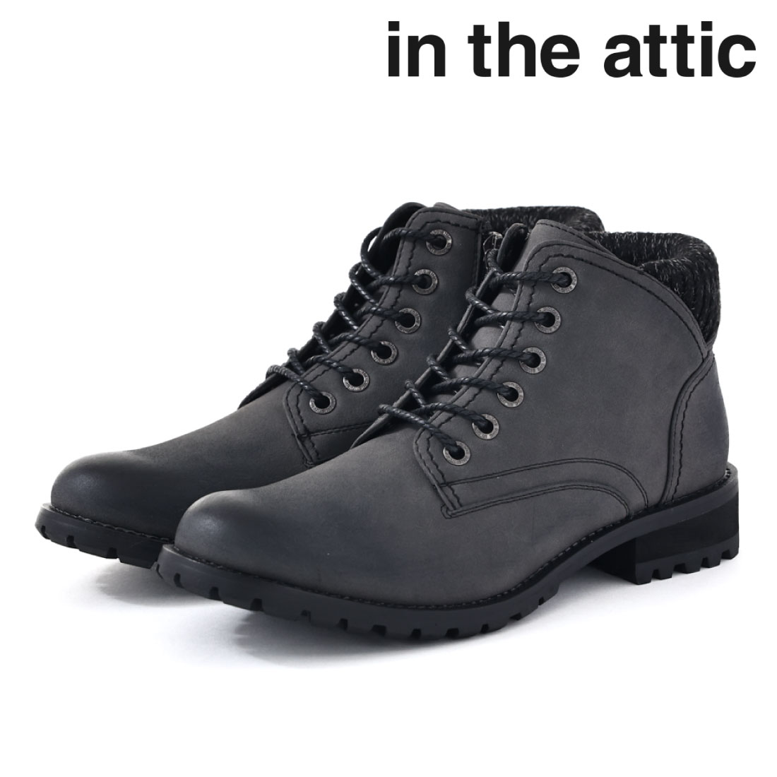 in the attic（インジアティック） メンズ ブーツ ムラスエード