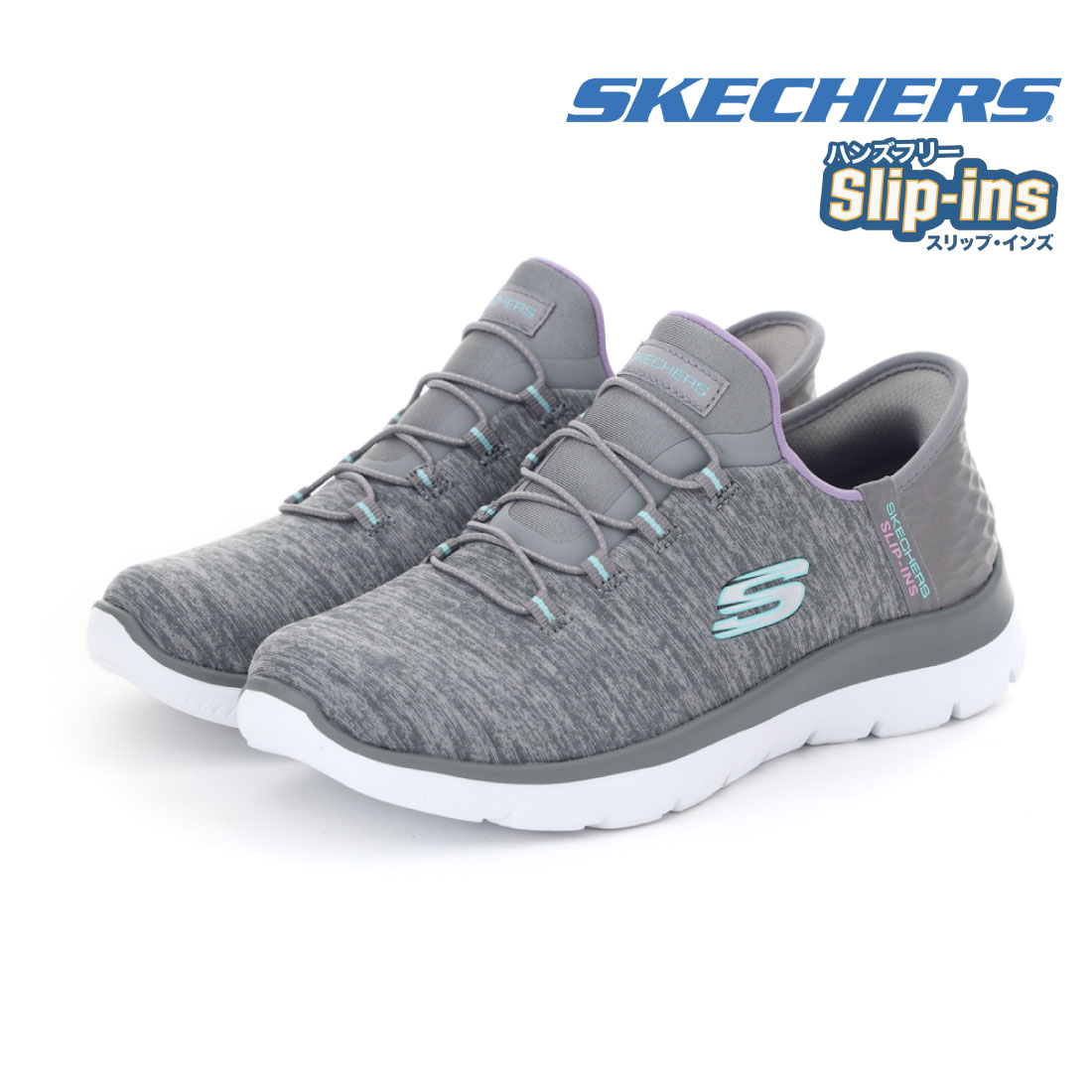 スケッチャーズ SKECHERS レディース スニーカー スリッポン スリップ