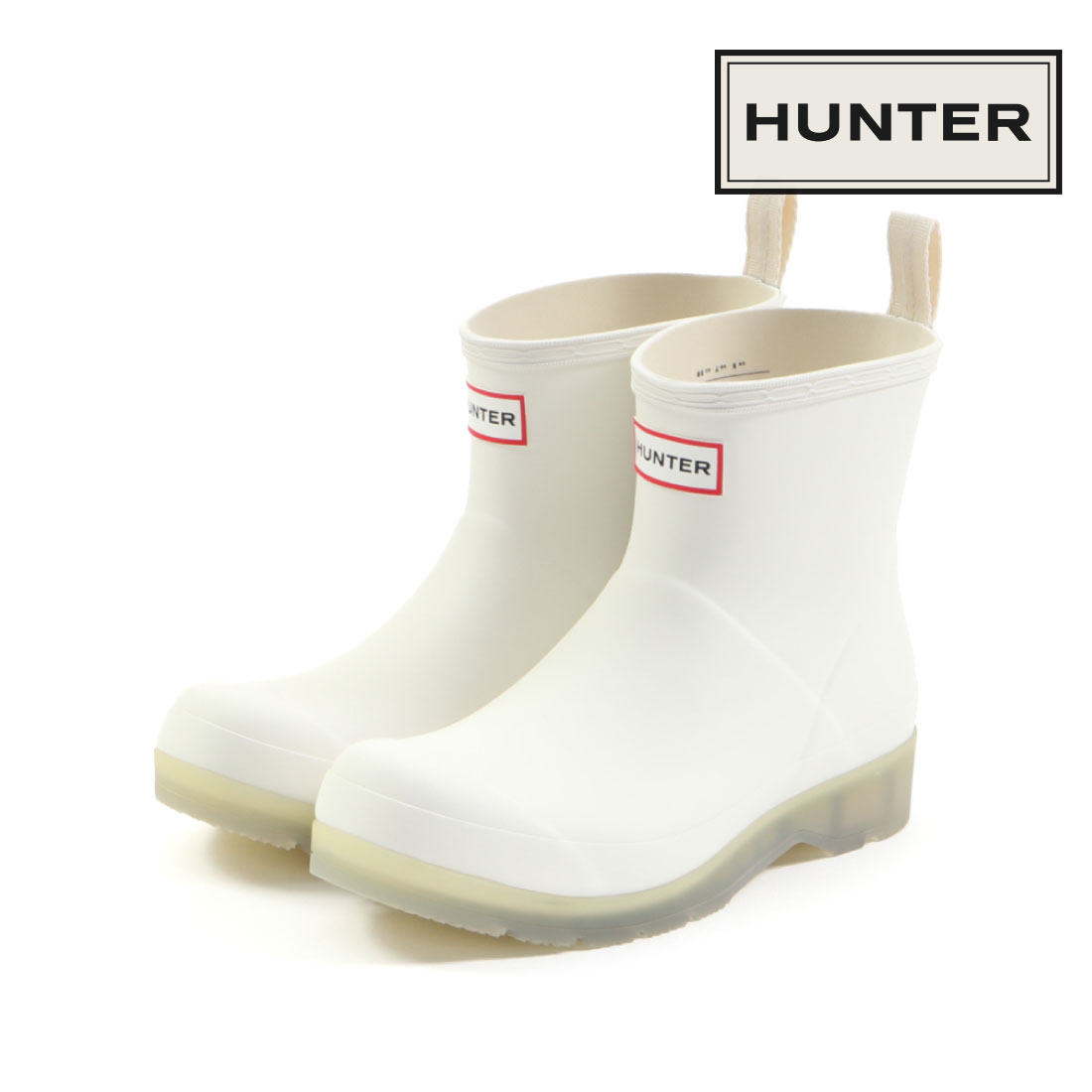 ハンター HUNTER レディース レインブーツ プレイ ショート トランスルーセント ソール ブー...