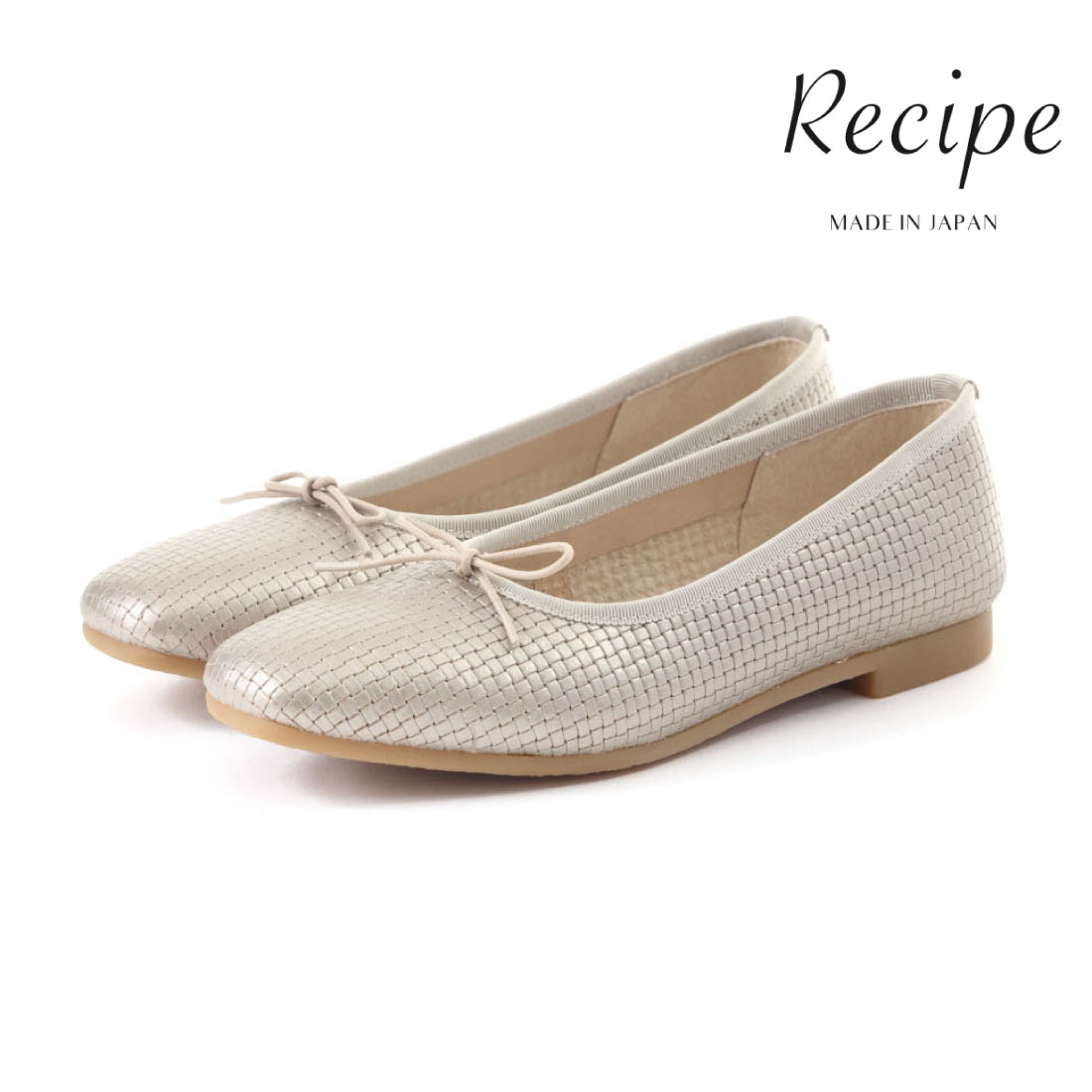 Recipe（レシピ） レディース バレエシューズ 深リボンバレエ RP-262