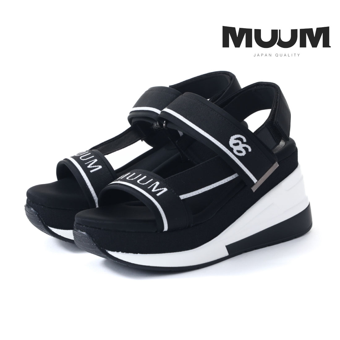 MUUM（ムーム） レディース サンダル 厚底サンダル MUUM66ロゴ厚底