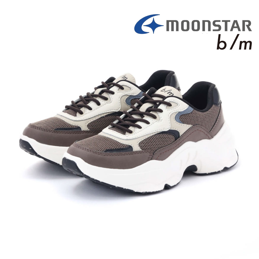 MoonStar ムーンスター b/m 03アスキャ ダッドスニーカー 厚底 黒　ブラック ムーンスター moonstar レディース メンズ スニーカー b/m 03 アスキャ