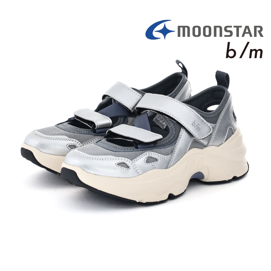 ムーンスター moonstar レディース スニーカー ビーエム B/M04 オルタ 厚底 サンダル スニーカーサンダル シンプル 歩きやすい 疲れにくい 抗菌防臭 6cmヒール | b/m | 01