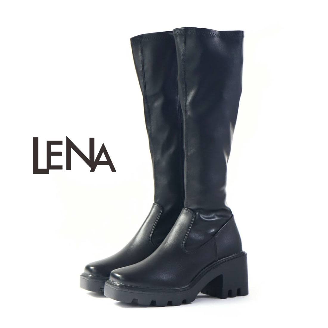 【未使用美品】NODALETO 本革 厚底 サイドジップ ロングブーツ 40 le-653-1.jpg