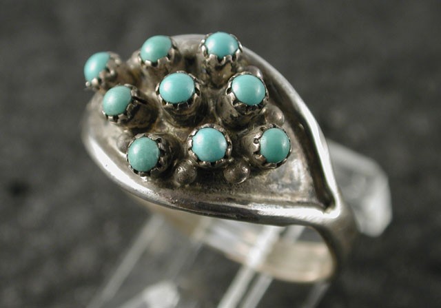 シルバーアクセサリー リング インディアンジュエリー ズニ サイズ15