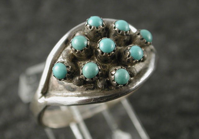 シルバーアクセサリー リング インディアンジュエリー ズニ サイズ15