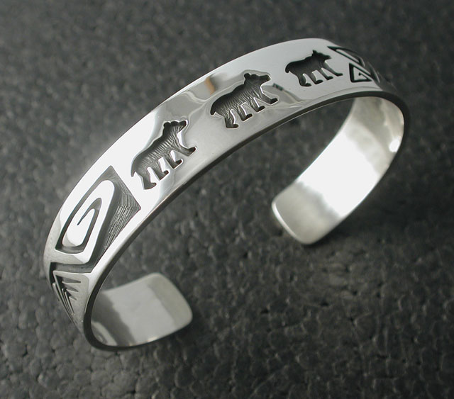 【インディアンジュエリー】シルバー　ポピ　バングル ホピ バングル シルバーアクセサリー バングル インディアンジュエリー