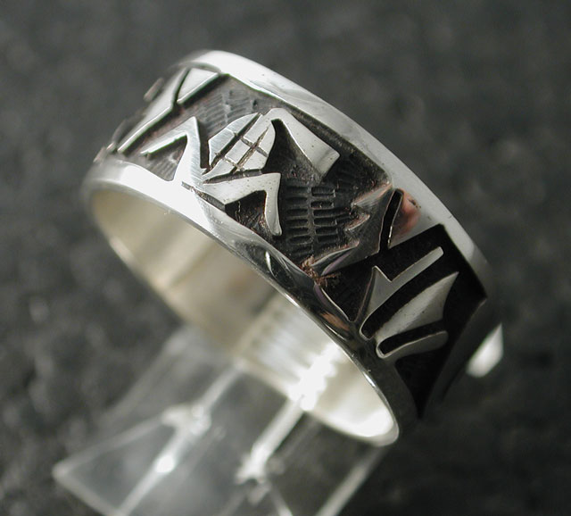 ホピ　willis humeyestewa シルバーリング ココペリ　ナバホ シルバーアクセサリー リング インディアンジュエリー ホピ Willis