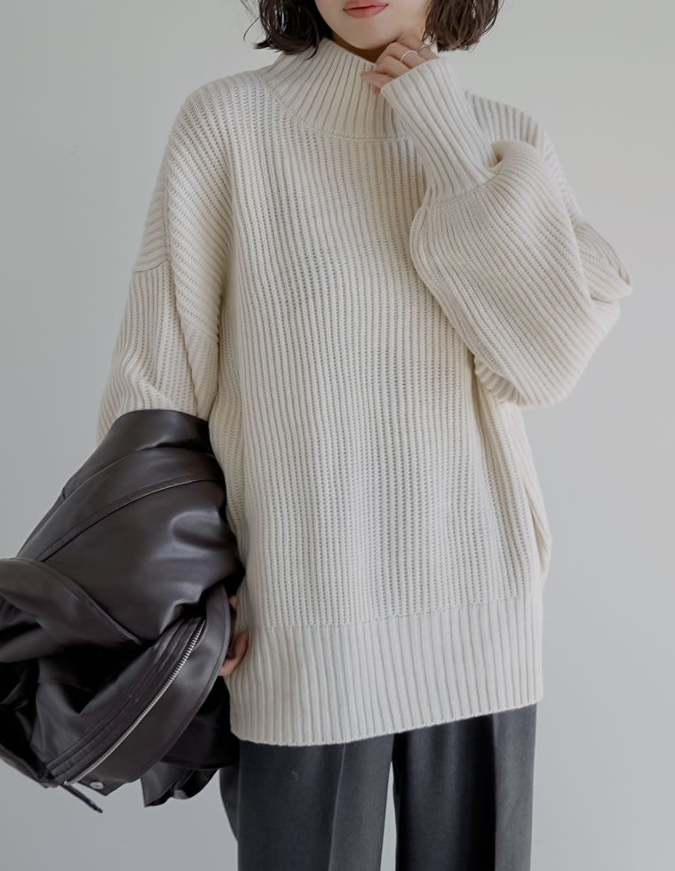 Re:EDIT（リエディ） ニット トップス 長袖 レディース M/L 10色 畦