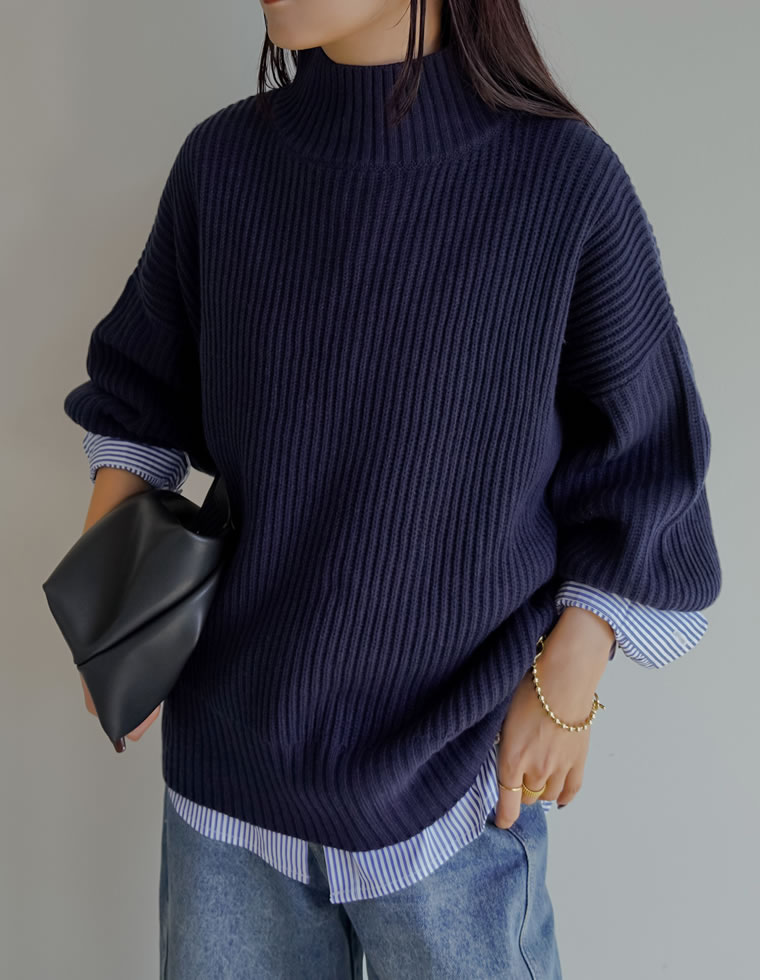 Re:EDIT（リエディ） ニット トップス 長袖 レディース M/L 10色 畦