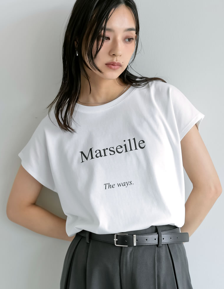 Tシャツ レディース 半袖 トップス ロゴTシャツ ロゴT 接触冷感 UVカット 日焼け対策 春夏[mb] | Re:EDIT | 03