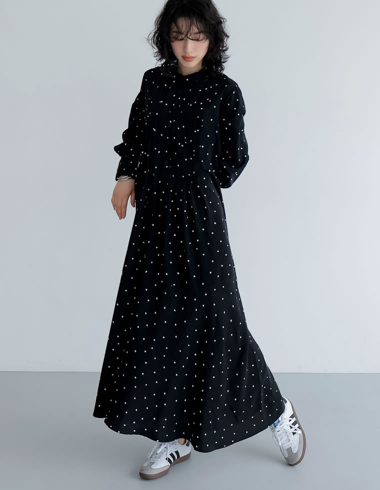 Re:EDIT（リエディ） ワンピース フレアシャツ総柄 入学式