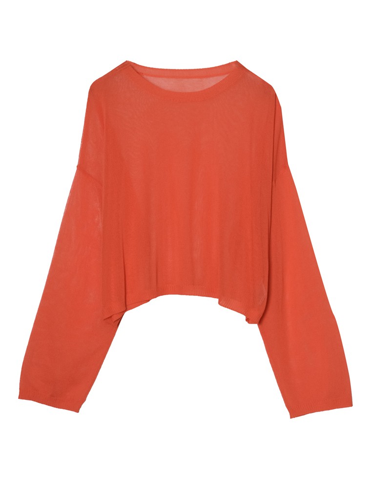 OUTLET SALE】ニットトップス レディース シアーニット クルーネック ...