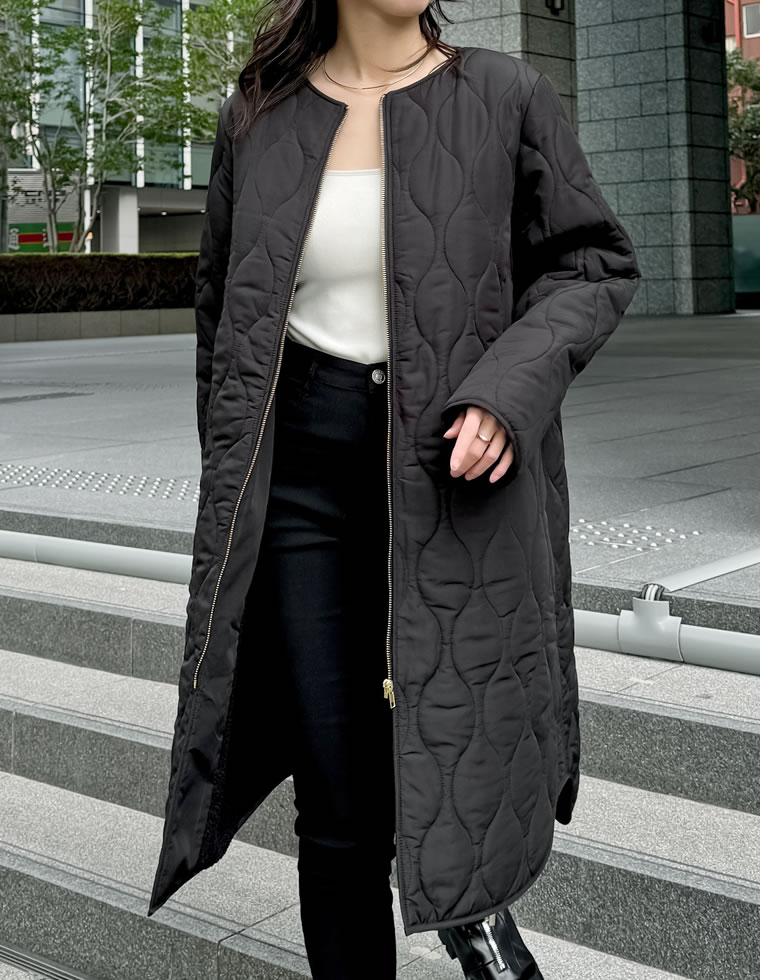 Re:EDIT（リエディ） キルティング コート アウター レディース 2色 低