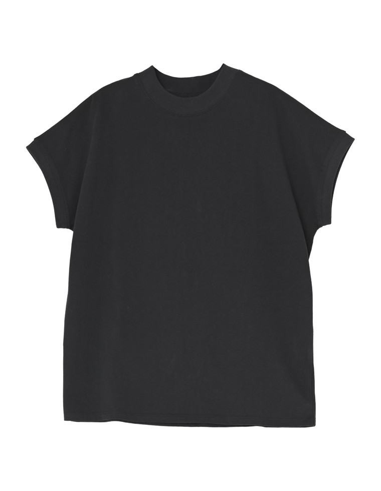 モックネックフレンチスリーブTシャツ