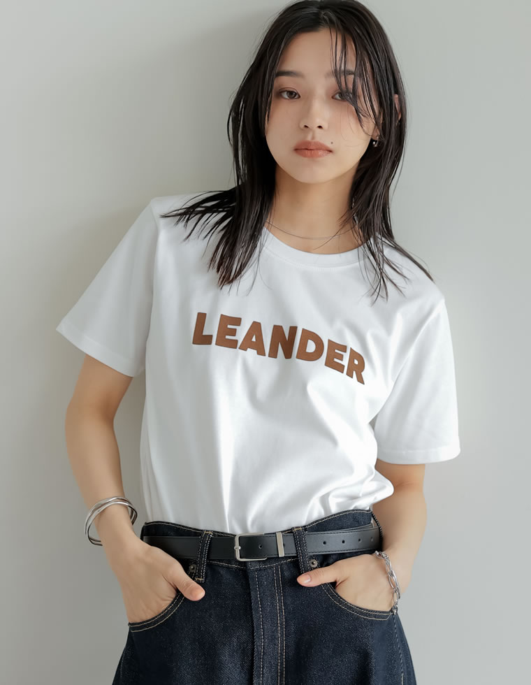 Tシャツ レディース トップス 新色追加 カットソー ロゴT 半袖 接触冷感 ひんやり 涼しい 涼感 UVカット 2025春夏[mb] | Re:EDIT | 05