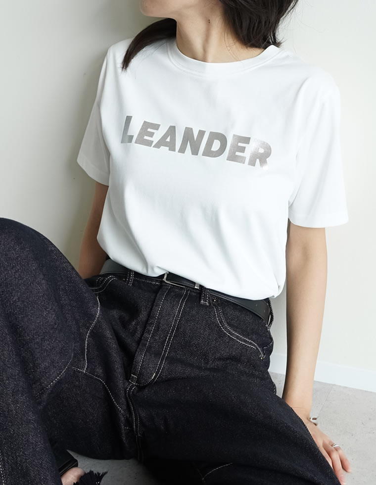Tシャツ レディース トップス 新色追加 カットソー ロゴT 半袖 接触冷感 ひんやり 涼しい 涼感 UVカット 2025春夏[mb] | Re:EDIT | 06