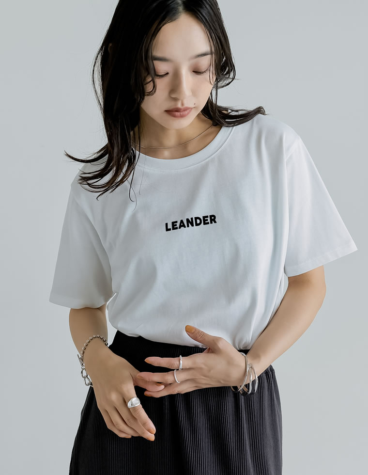 Tシャツ レディース トップス 新色追加 カットソー ロゴT 半袖 接触冷感 ひんやり 涼しい 涼感 UVカット 2025春夏[mb] | Re:EDIT | 07