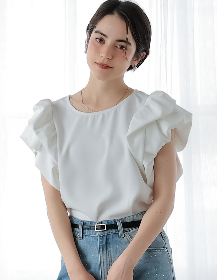 MEISM（ミズム） 半袖 ブラウス レディース 2色 M/L トップス