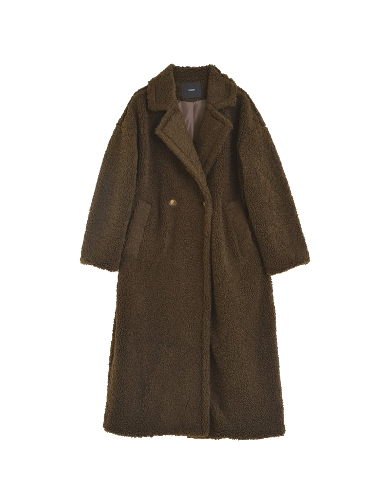 ボアビッグカラーダブルチェスターコート