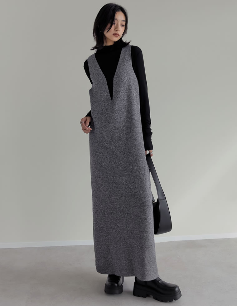 Re:EDIT（リエディ） ワンピース ニットワンピース ジャンスカ