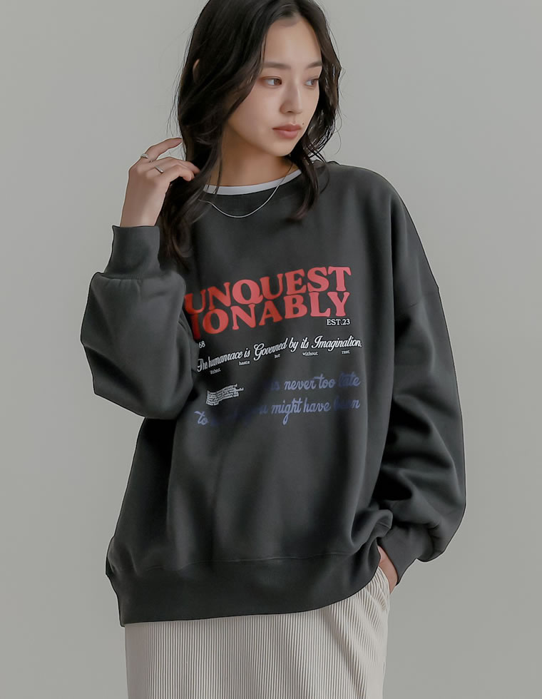 Re:EDIT（リエディ） 裏起毛 トップス スウェット 長袖 レディース 4色