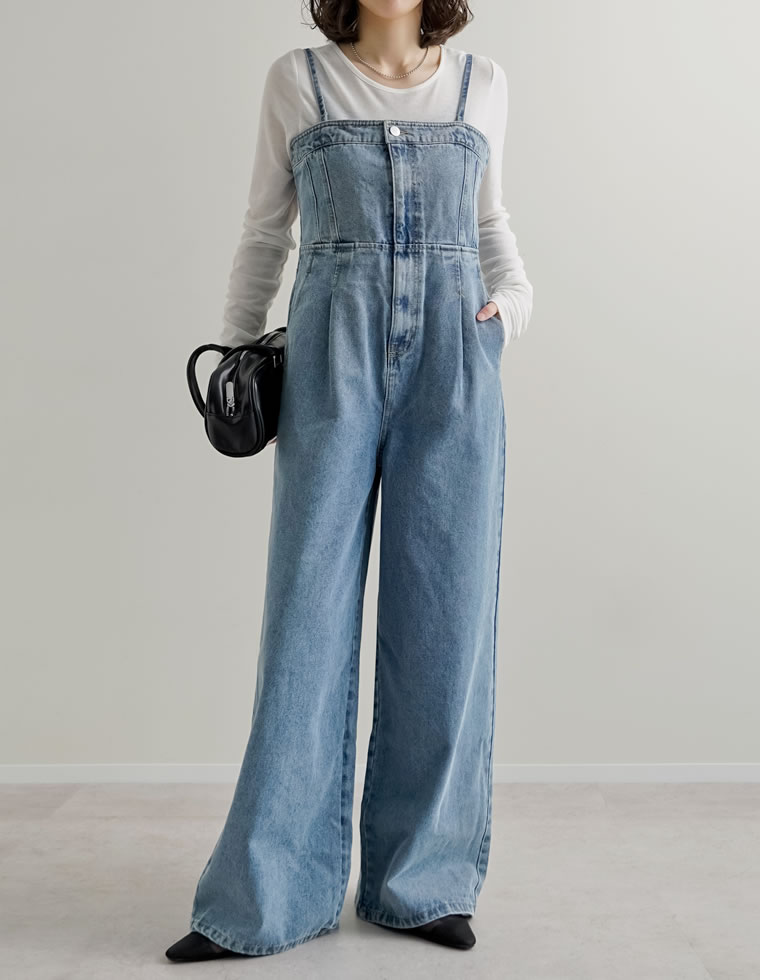 Re:EDIT（リエディ） オールインワン サロペット レディース 3色 低