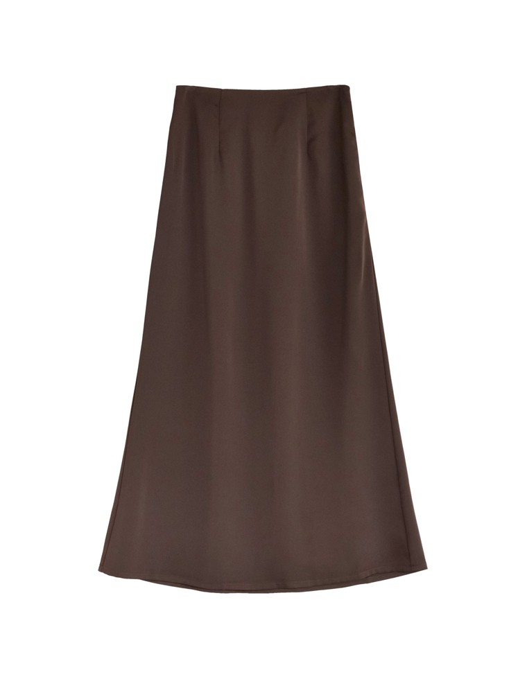 サテンナロースカート