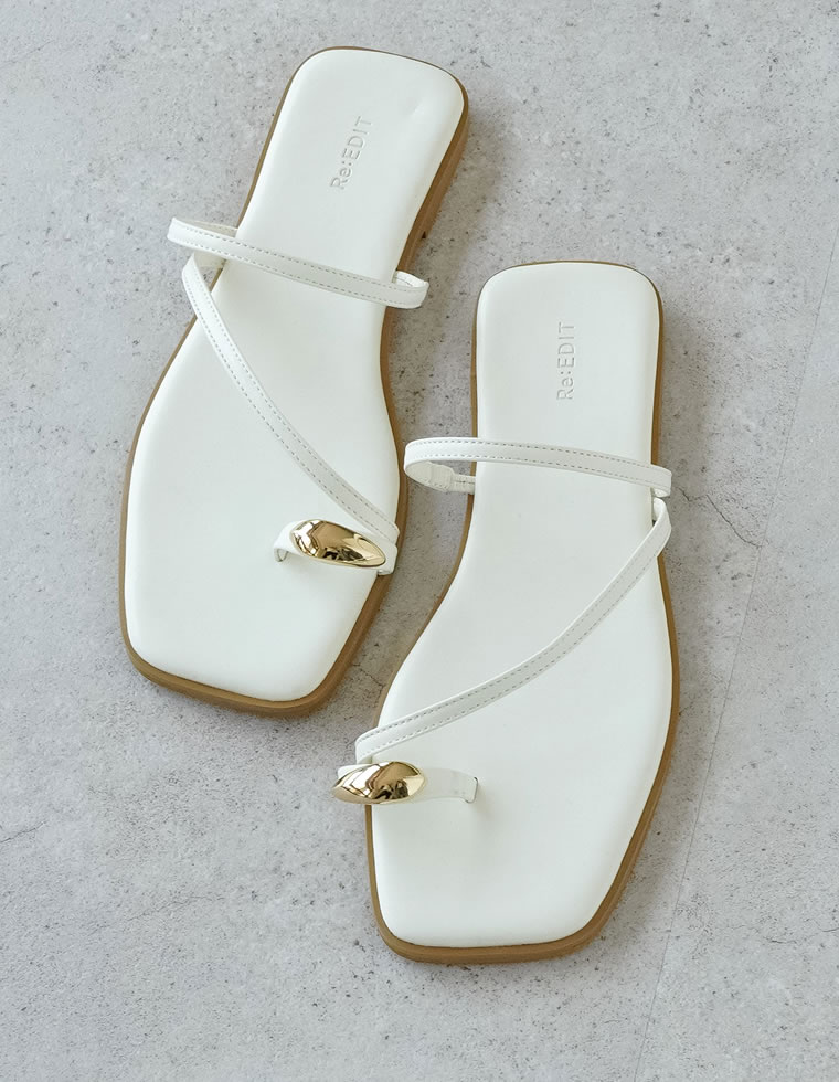 Re:EDIT（リエディ） サンダル レディース トングサンダル フラット