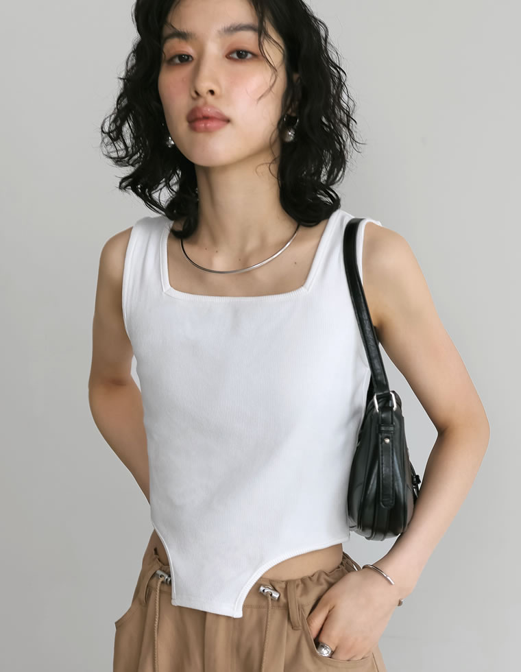 Re:EDIT（リエディ） レディース タンクトップ ノースリーブ トップス