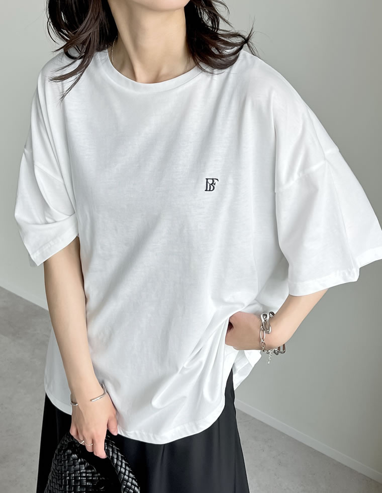 Re:EDIT Tシャツ レディース 刺繍 トップス カットソー 半袖