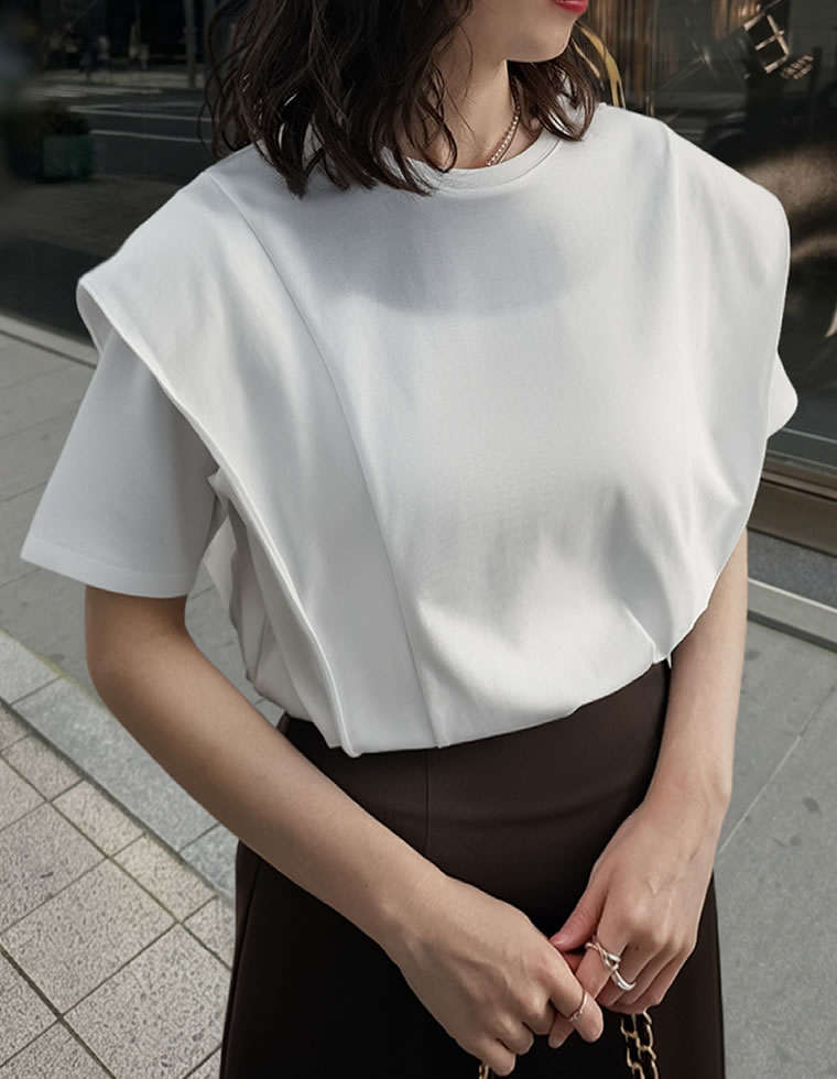 Tシャツ レディース トップス カットソー 半袖 接触冷感 UVカット 日焼け対策 紫外線対策 春夏[mb] | Re:EDIT | 02