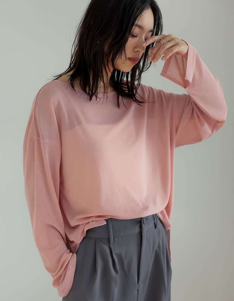 Re:EDIT トップス レディース 長袖 プルオーバー カットソー