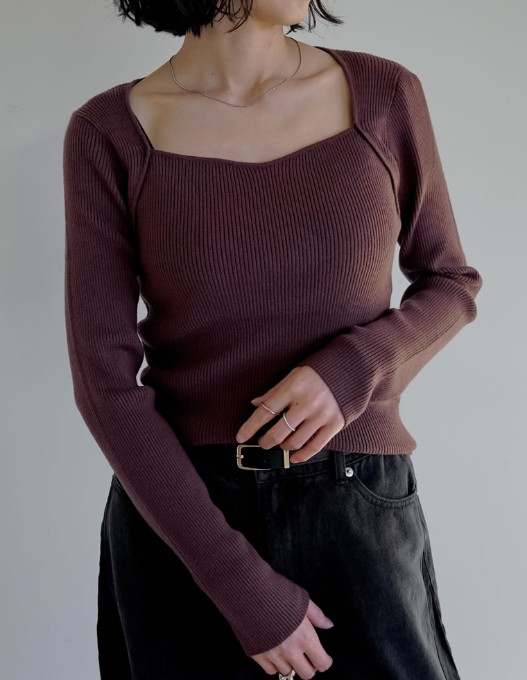 Re:EDIT（リエディ） ニット トップス 長袖 レディース 7色 M/L ハート