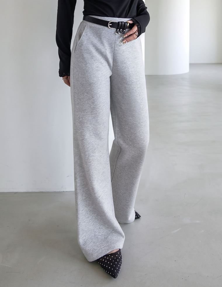パンツ レディース カーブパンツ バレルパンツ 低身長 高身長 スモール トール 配色 セットアップ可能 ウエストゴム ポケットあり | Re:EDIT | 11
