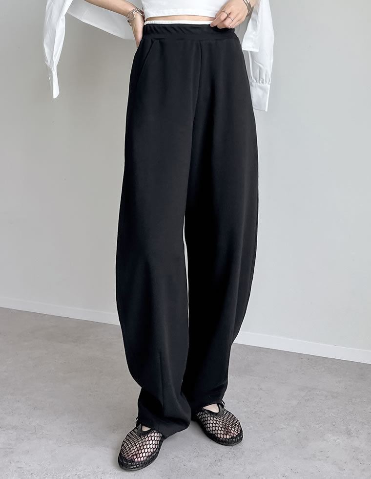 【新品】JENNE 上品スウェットリラックスパンツ Sサイズ center line relax sweat pants / black （センターライン