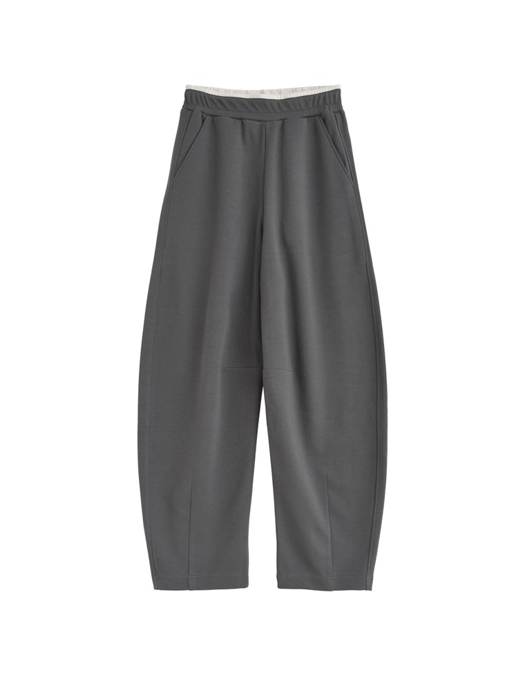 スムースダンボールバレルレッグパンツ