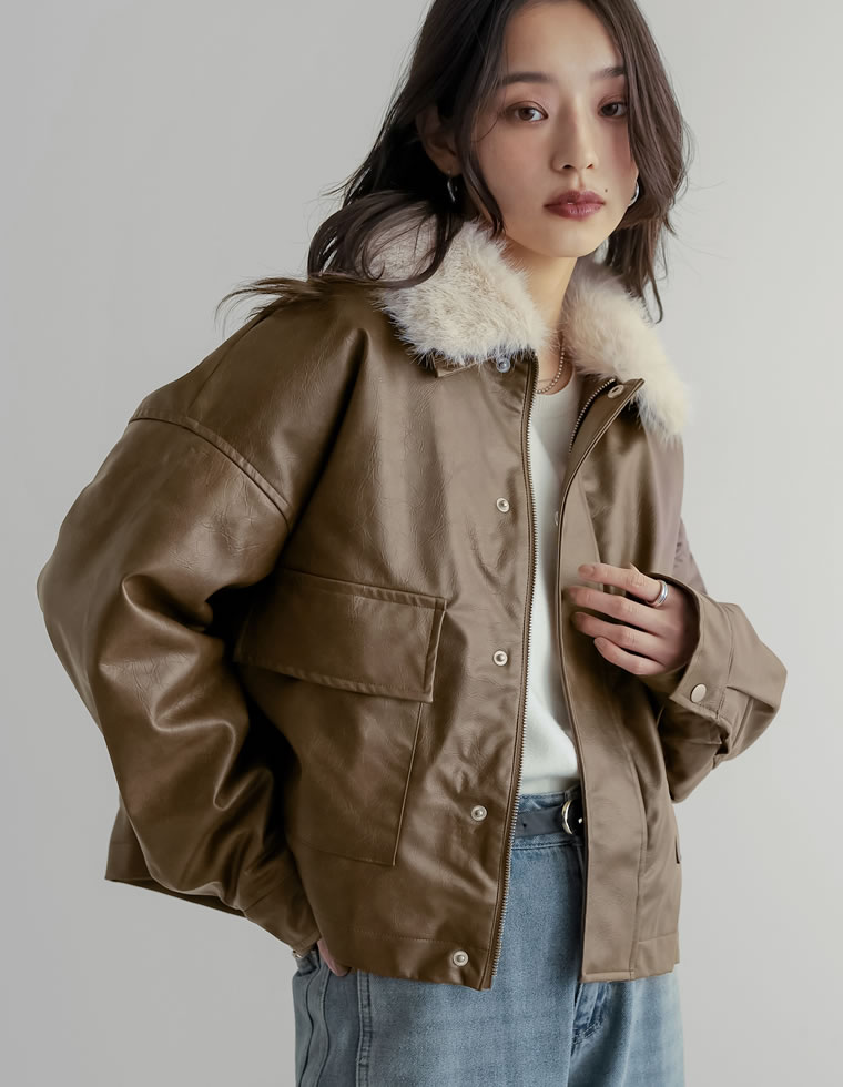 Re:EDIT（リエディ） ジャケット アウター レディース 2色 M/L レザー