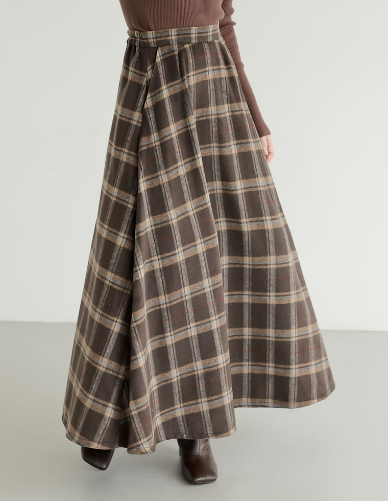 Re:EDIT（リエディ） チェック柄 レディース スカート フレアスカート